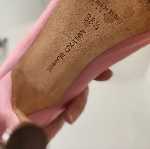 🥳SOLD!!!!🥳 Manolo Blahnik Hangisi Pink EU 38.5 - Picture 7 of 10